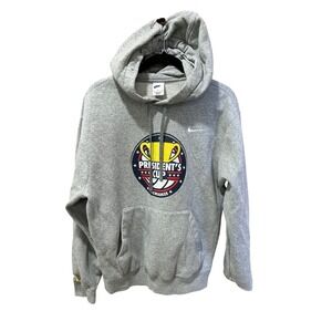 Nike Presidents Cup Milwaukee Volleyball Hoodie Grey Mens Small Graphic Fleece